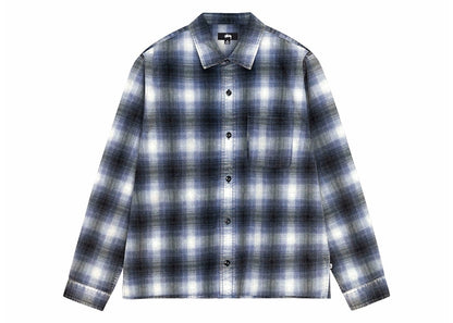 Stussy Rocco Flannel Plaid Shirt Blue