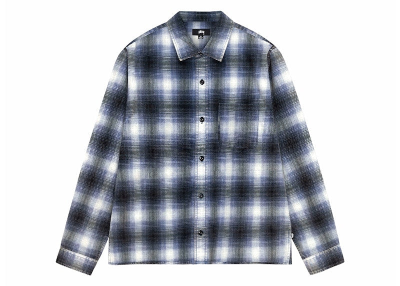 Stussy Rocco Flannel Plaid Shirt Blue