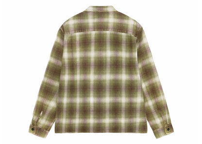 Stussy Rocco Flannel Plaid Shirt Green