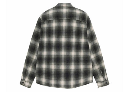 Stussy Rocco Flannel Plaid Shirt Grey