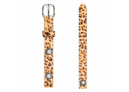 Stussy SS-Link Studded Belt Hairy Cheetah Print