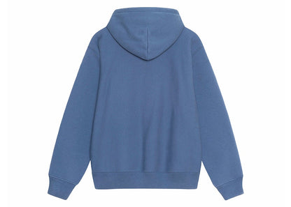 Stussy Satin Patch Oversized Hoodie Blue