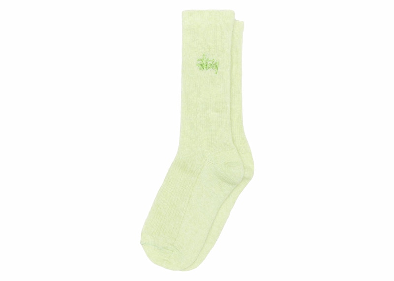Stussy Shaggy Mohair Sock Light Lime