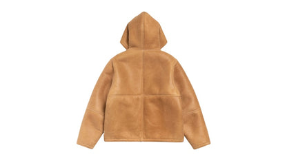 Stussy Shearling Hooded Jacket Tan
