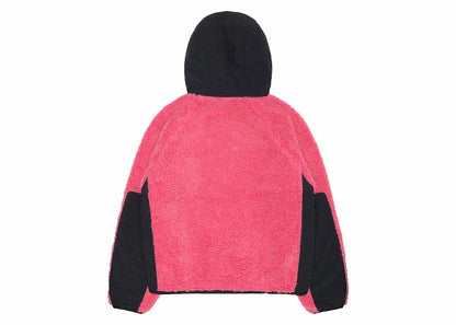 Stussy Sherpa Paneled Hooded Jacket Pink
