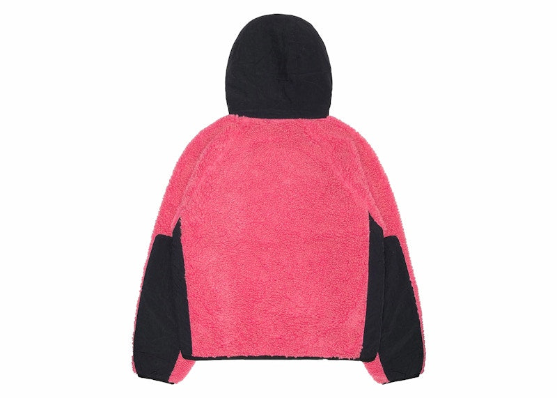 Stussy Sherpa Paneled Hooded Jacket Pink