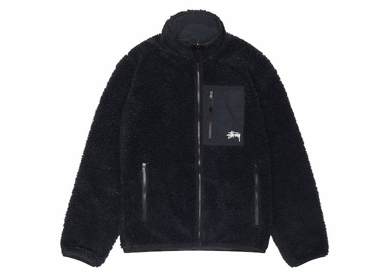 Stussy Sherpa Reversible Jacket Black