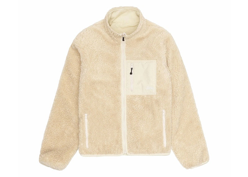 Stussy Sherpa Reversible Jacket Natural