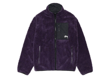 Stussy Sherpa Reversible Jacket Purple