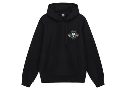 Stussy Skull Crest Hoodie Black