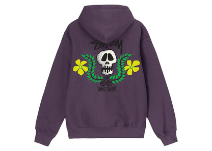 Stussy Skull Crest Zip Hoodie Grape