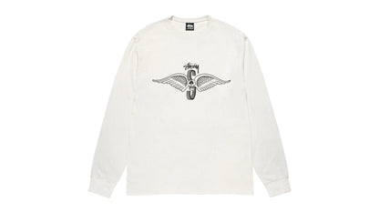 Stussy Skull Wings L/S Pigment Dyed Tee Natural