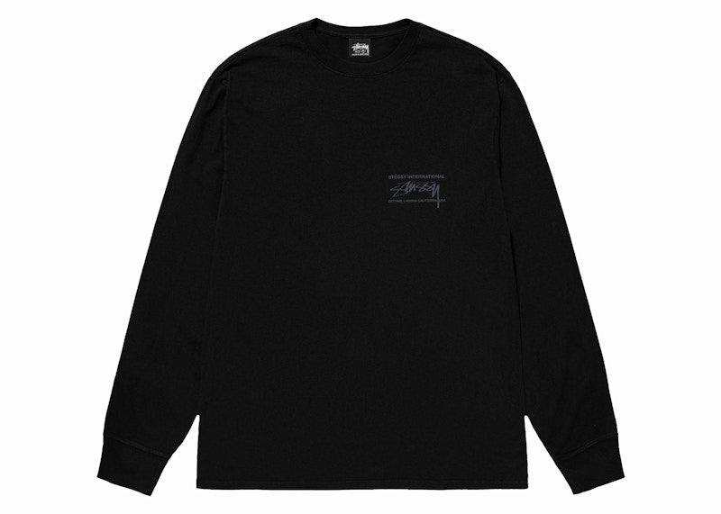Stussy Smooth International L/S Tee Black