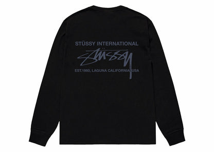 Stussy Smooth International L/S Tee Black
