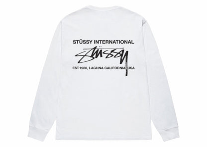 Stussy Smooth International L/S Tee White