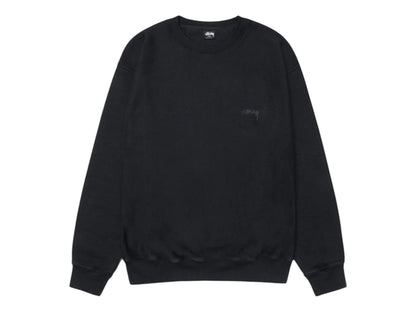 Stussy Smooth Stock Pigment Dyed Crew Black