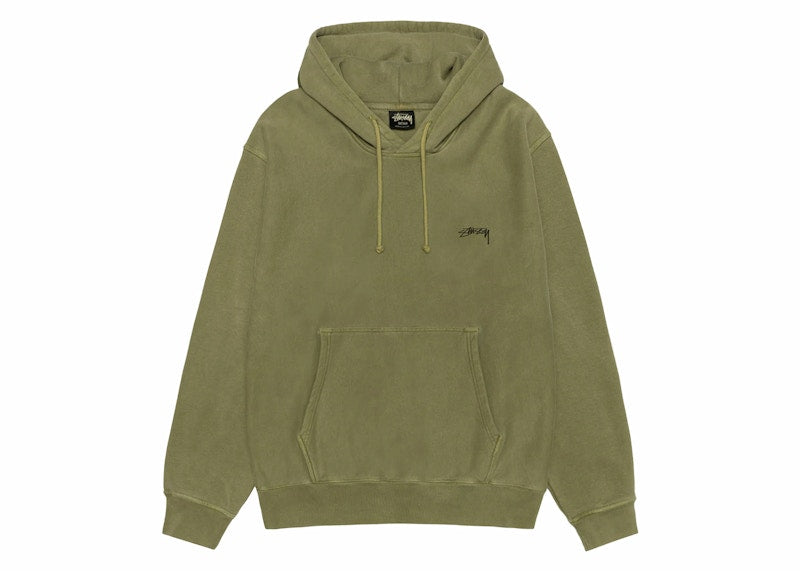 Stussy Smooth Stock Pigment Dyed Hoodie Olive