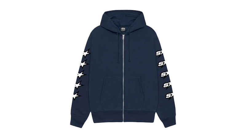 Stussy Speedway Zip Hoodie Navy