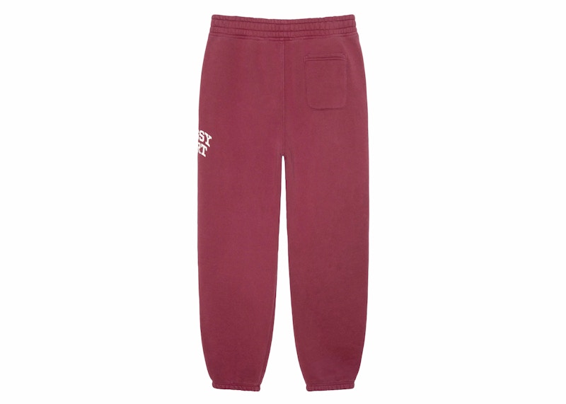 Stussy Sport Crackle Fleece Pant Burgundy