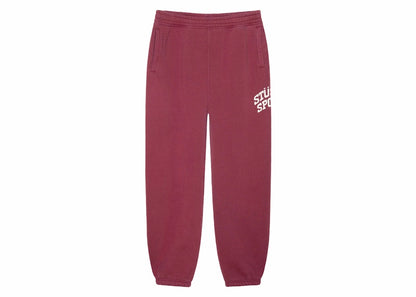 Stussy Sport Crackle Fleece Pant Burgundy