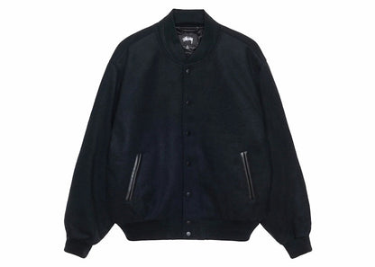 Stussy Sport Melton Varsity Jacket Black