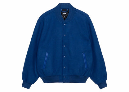 Stussy Sport Melton Varsity Jacket Royal