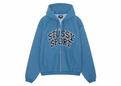 Stussy Sport Zip Hoodie Blue