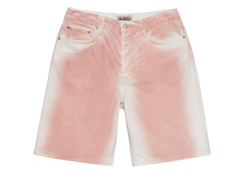 Stussy Spray Dye Big Ol' Shorts Faded Pink