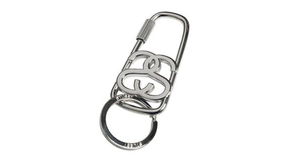 Stussy Ss Link Twist Carabiner Brushed Nickel
