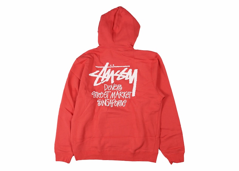 Stussy Stock DSM Singapore Hoodie Pale Red