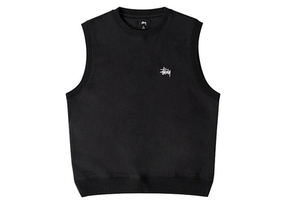 Stussy Stock Fleece Vest Black