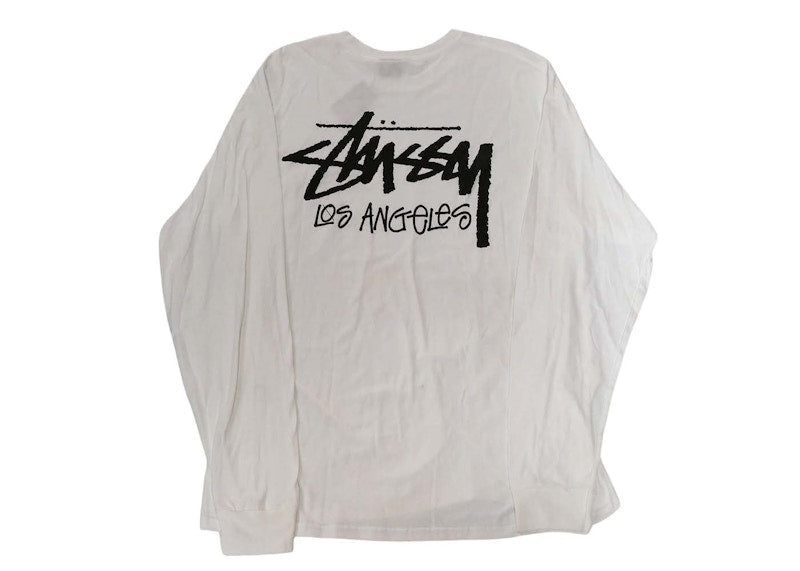 Stussy Stock L.A. LS T-shirt White