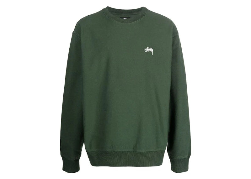 Stussy Stock Logo Crew Forest