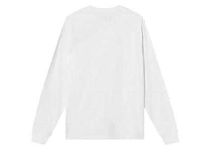 Stussy Stock Logo L/S Crew White