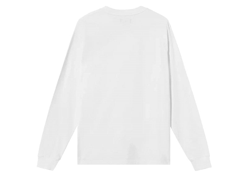 Stussy Stock Logo L/S Crew White