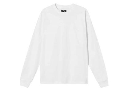 Stussy Stock Logo L/S Crew White