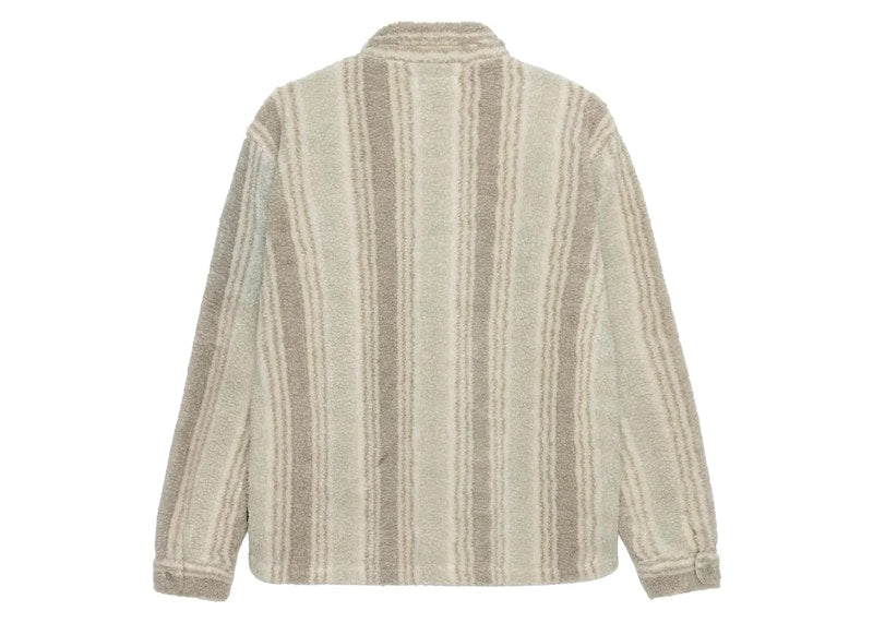 Stussy Stripe Sherpa Shirt Natural