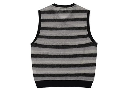 Stussy Striped Sweater Vest Black