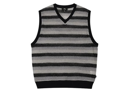 Stussy Striped Sweater Vest Black