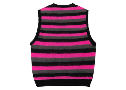Stussy Striped Sweater Vest Pink