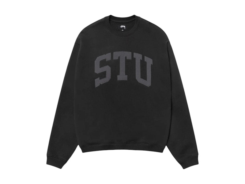 Stussy Stu Relaxed Crew Black