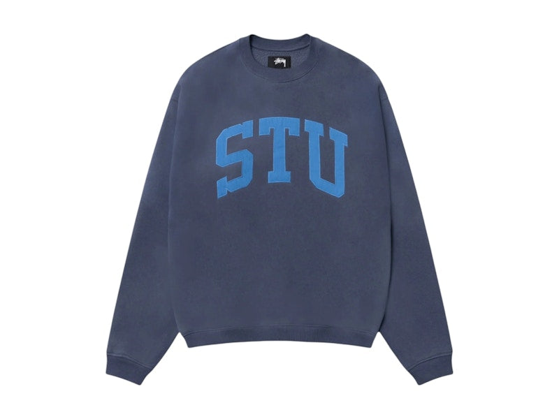 Stussy Stu Relaxed Crew Blue