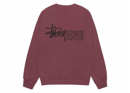 Stussy Superior Quality Crew Oxblood