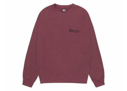 Stussy Superior Quality Crew Oxblood
