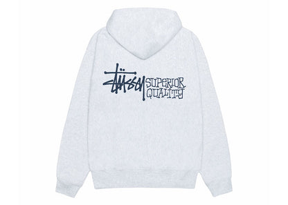 Stussy Superior Quality Zip Hoodie Ash Heather