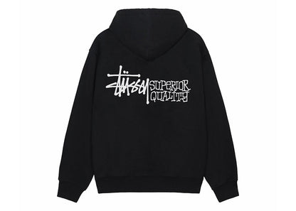 Stussy Superior Quality Zip Hoodie Black