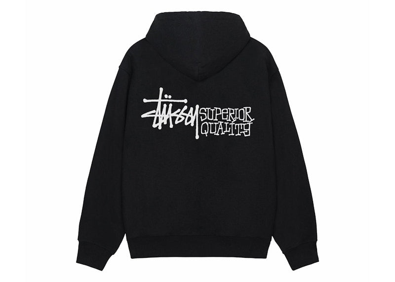Stussy Superior Quality Zip Hoodie Black