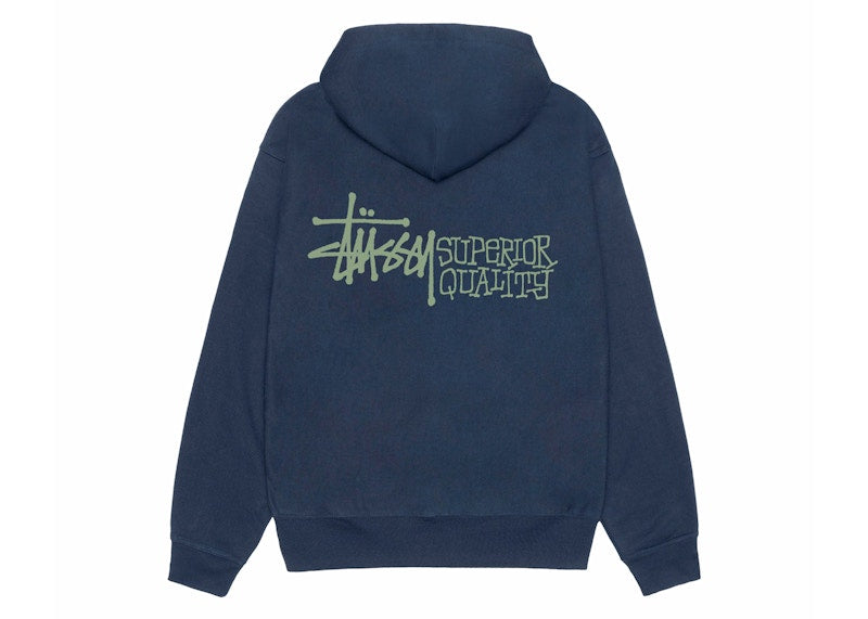 Stussy Superior Quality Zip Hoodie Navy