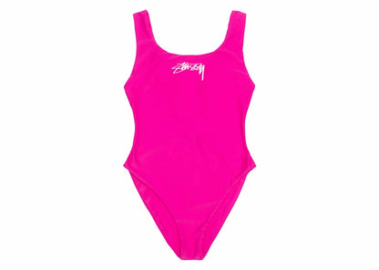 Stussy Surf Stock One Piece Swimsuit Magenta