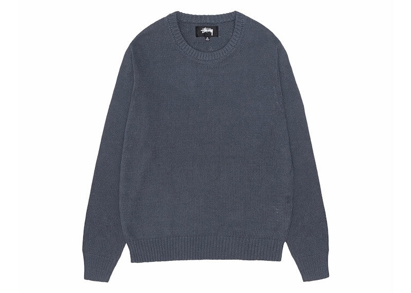 Stussy Surfman Icon Cotton Linen Crew Dusty Blue